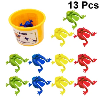 12 шт. пасхальных игрушек для малышей, забавные пальчиковые прыжки с ведерком, обучающие игры для малышей (разноцветные)