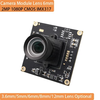 60 кадров в секунду Модуль камеры CMOS IMX307 6 мм Объектив 57 градусов 2 Мегапикселя HD 1080P Starlight Низкая освещенность USB2.0 Веб-камера MJPEG YUV PCBA