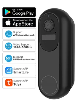 TUYA M08 Smart Wifi Наружный источник переменного тока 1080P Видео Водонепроницаемый HD Телефон Дверной звонок Cam