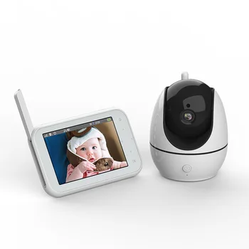 Видеоняня 2.4G 1080P HD Cam Детская портативная камера для помещений с 4,5-дюймовым экраном для защиты безопасности Камера наблюдения