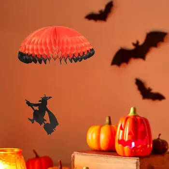 Подвеска на Хэллоуин, Аксессуары для костюмов на Хэллоуин, Жуткий череп, Летучая мышь, Ведьма, бумажные подвески, Праздничные украшения на Хэллоуин для дома